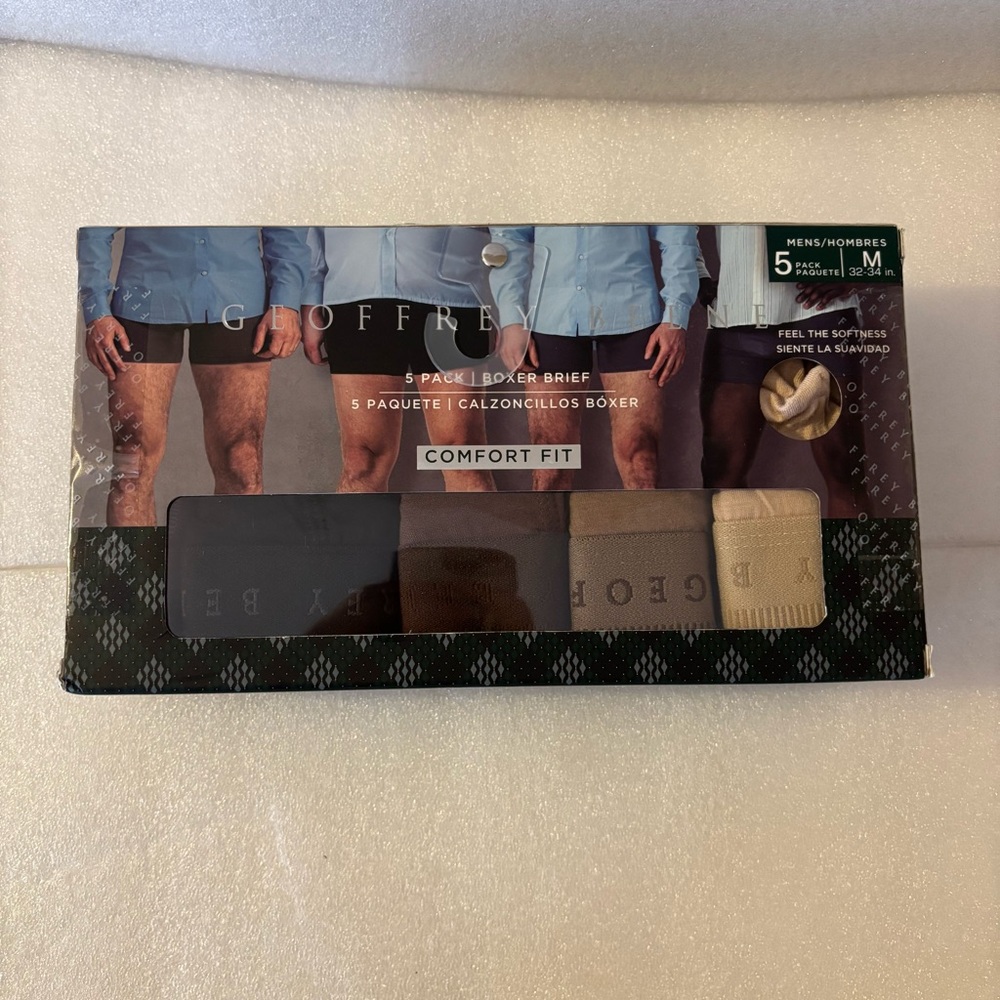 NEW Geoffrey Beene Boxer Briefs 5 Pack